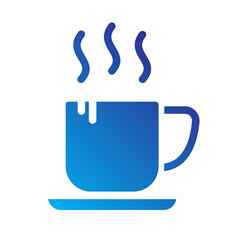 Coffee drink flat gradient icon