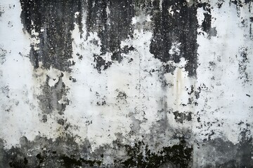 Old weathered wall with peeling paint and mold, creating a grunge texture backdrop