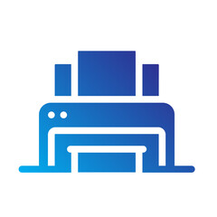 Printer flat gradient icon