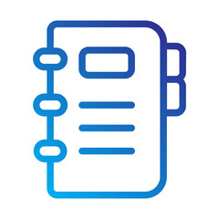 Address book line gradient icon