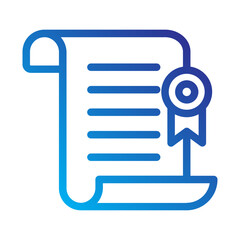 Charter line gradient icon