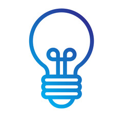 Fototapeta premium Lightbulb idea line gradient icon