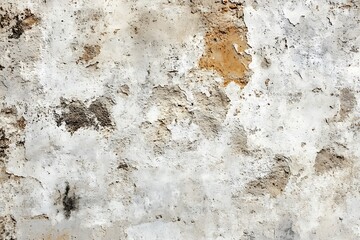 Old weathered white wall texture background with cracks and peeling paint effects