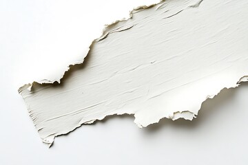 Torn white paper texture background with rough edges for design and creative projects