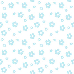 seamless pattern with blue flowers for wallpaper background