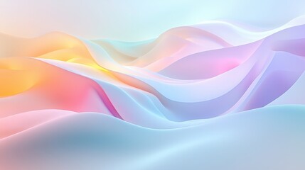 Fototapeta premium Soft Pastel Waves in Abstract Art