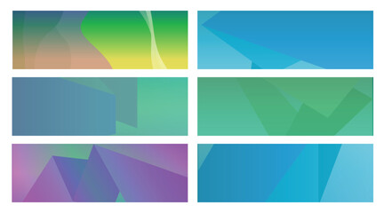 Fototapeta premium Abstract Geometric Gradient Backgrounds (2)