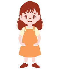 Little girl with her hand in her pocket 