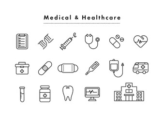 医療・ヘルスケア アイコンセット