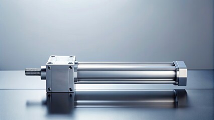 Minimalist Overhead Perspective of an Actuator on Solid Color Backdrop, Perfect for Copy Space Design, Natural and Organic Aesthetic