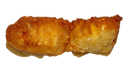 Crispy Fried Sesame Bread - Traditional Indonesian Pastry on White Background