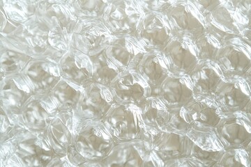 Close-up of bubble wrap packing material for fragile items and secure shipping protection