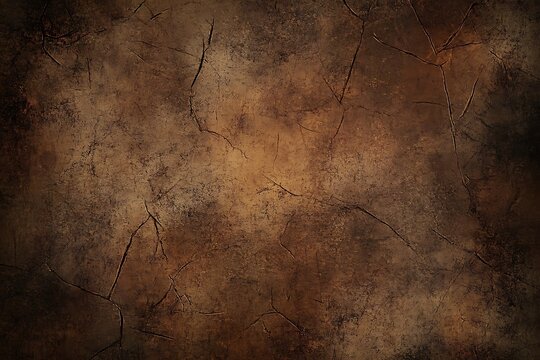 Cracked grunge texture background with brown and black tones for vintage designs