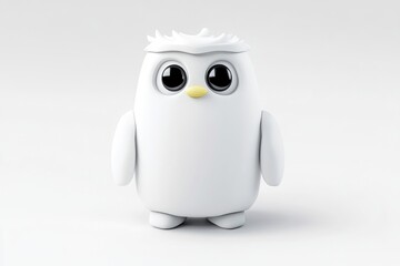 Fototapeta premium Cute, stylized, white bird figurine