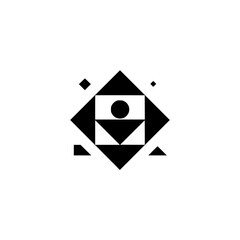 Geometric Abstraction: Modern Black and White Logo Design