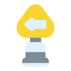 Obraz premium left sign flat icon