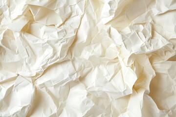 Obraz premium Crumpled paper texture background for design. Abstract pattern of wrinkled white sheet