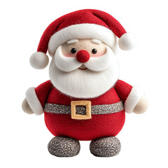 Adorable felt Santa Christmas decoration festive red white gray