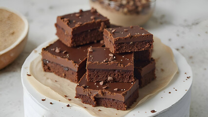 Sweet and interesting chocolate dessert.