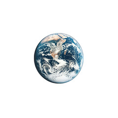 Fototapeta premium Realistic Earth Globe Featuring Blue Oceans And Green Continents Isolated On Transparent Background