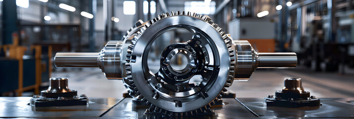 Fototapeta premium Showcasing the Robust Construction of a High-Precision ZF Axle