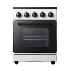 Modern white and black electric oven kitchen appliance