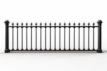 Metal Crowd Barrier on transparent background