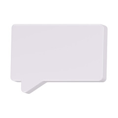blank button 3d realistic speech bubble chat
