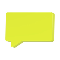 blank button 3d realistic speech bubble chat