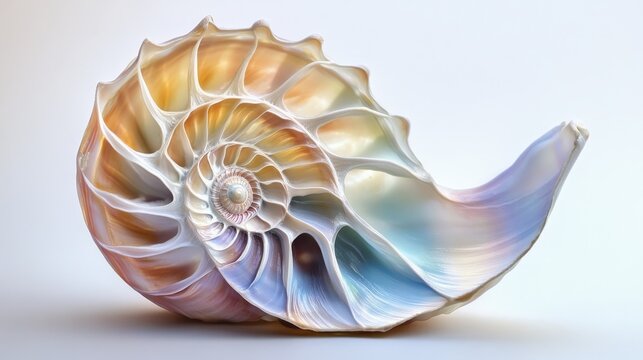 Stunning Spiral Seashell, A Masterpiece of Nature