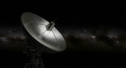 Large Satellite Dish in Deep Space