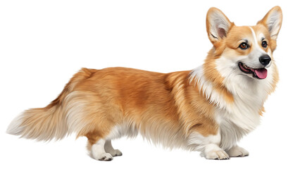 Adorable Pembroke Welsh Corgi Isolated on Transparent Background – High-Quality PNG