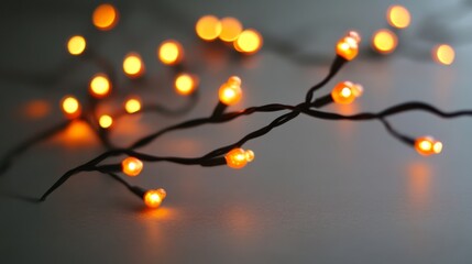 Warm Orange String Lights - Festive Illumination