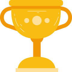 A golden trophy with a pedestal stands ready for the victor