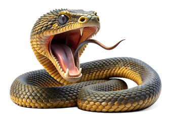 Obraz premium snake on white background