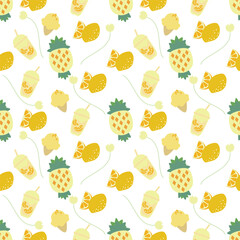 Cute summer at the beach for fabric and background. Seamless pattern.