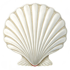 Elegant Seashell Isolated on Transparent Background – High-Quality PNG Illustration