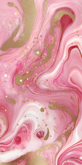 Obraz premium Pink and Gold Marble Texture Abstract Swirl Background for Phone Wallpaper