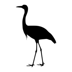 Obraz premium Crane Silhouette - Elegant Bird Icon