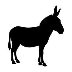Obraz premium Donkey Silhouette Vector Illustration
