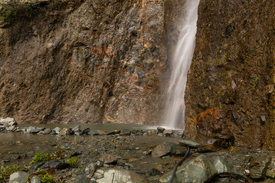 waterfall in the mountains