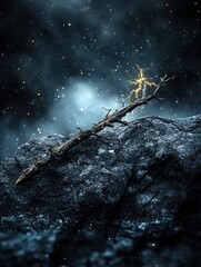 Exploring the Intersection of Weather Phenomena and Static Electricity Through a Branch Ignited by Flames