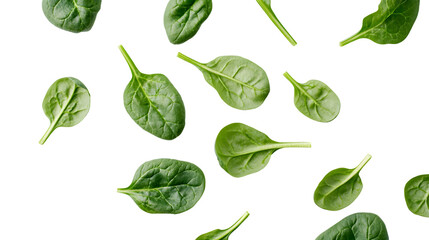 Fresh Green Leaves Floating Against a Dark Background Ideal for Health and Nutrition Concepts