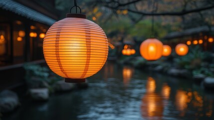 Fototapeta premium Asian Lanterns Glow.