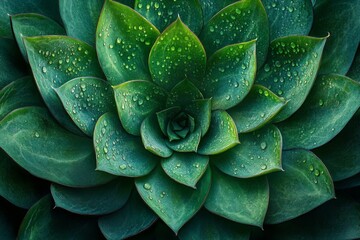 Obraz premium Closeup of green succulent plant with detailed texture