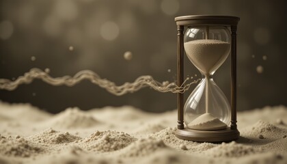 Timeless Flow: An Artistic Representation of an Hourglass