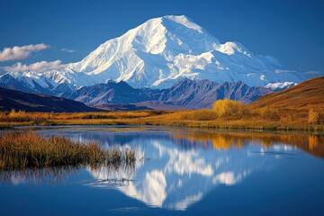 Majestic Denali Alaska's Breathtaking Mountain Reflection