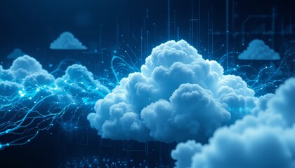 Futuristic Cloud Computing Concept