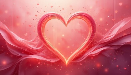 Vibrant Heart Shape with Romantic Background