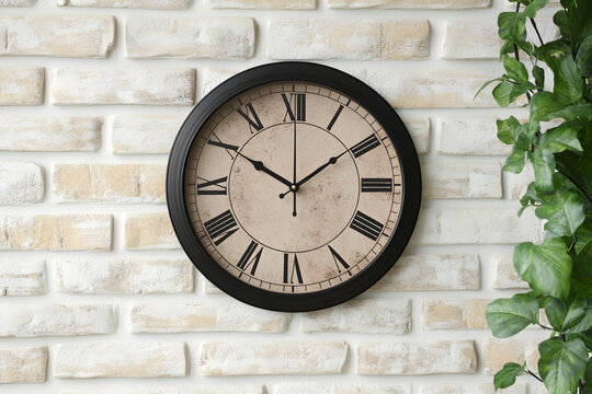 Classic Wall Clock Roman Numerals Home Decor